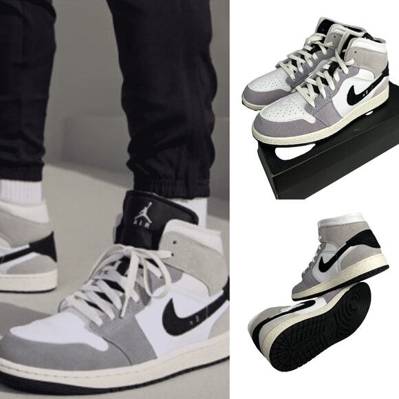 💎✨NEW IN BOX✨💎NIKE Jordan 1 MID SE Craft (GS) - Picture 1 of 10